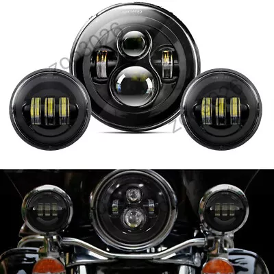 7  LED Headlight + 4.5  Passing Lights For Yamaha Road Star XV1700ATS Silverado • $58.99