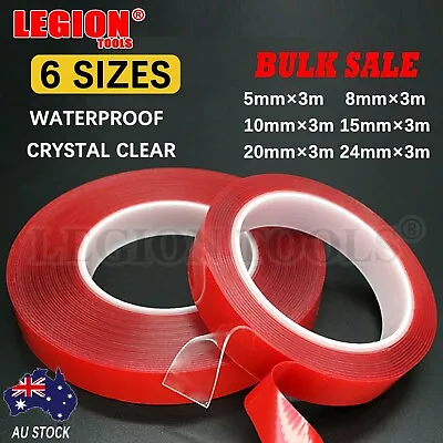 Double-sided Clear Transparent Acrylic Adhesive Tape Foam Mounting Strong Gel Au • $3.99