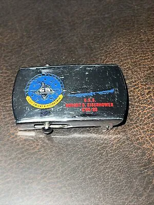 Vintage US Navy USS Enterprise CVN69 Aircraft Carrier Zippo Belt Buckle • $24.99