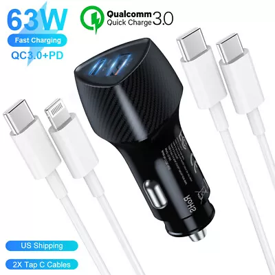 IPhone Car Charger Apple MFi Certified USB C Car Charger Adapter Fast Charging • $16.99