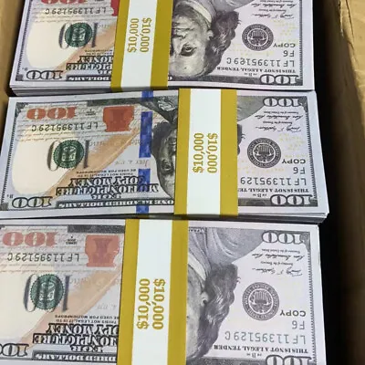 Fake Bank Games Play Money Kids Cash Paper 100 Pcs 100 Dollar Bills $$$ Party • $9.79