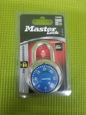 Master Lock -7/8 In (48mm) Wide Combination Dial Padlock; Blue - Sealed In Box • $7