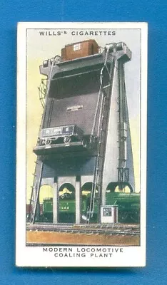 RAILWAY EQUIPMENT.No.6.MODERN LOCOMOTIVE COALING PLANT.WILLS CIGARETTE CARD 1938 • £1.50