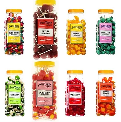 MEGA LOLLIES MIXED 18 SELECTION  - JOSEPH DOBSON PICK N MIX FLAVOURS LOLLIPOPS • £9.20