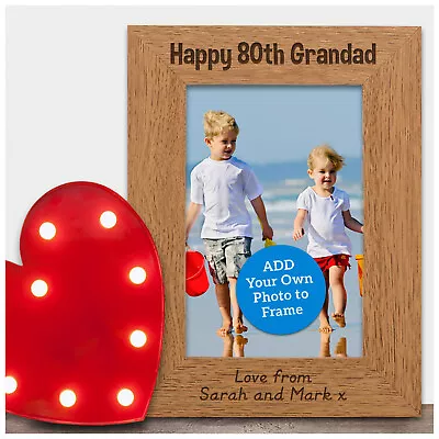 £12.95 • Buy PERSONALISED Happy 60th 70th 80th Birthday Grandad Gifts Grandad Photo Frame