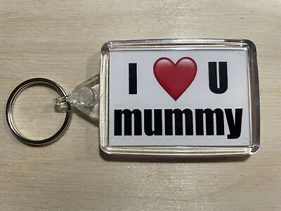 I Love You Mummy I Heart U Keyring Mothers Day Birthday Grandmother Gift Fun Mum • £3.75