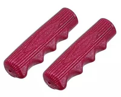 New! Genuine Vintage Lowrider 115mm Long Bicycle Grips In Sparkle/red. • $9.95