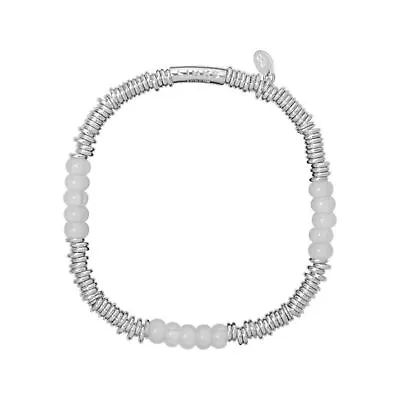 LINKS OF LONDON Ladies Sterling Silver Milky Quartz Sweetie Core Bracelet XS NEW • £27