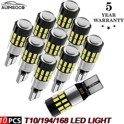 10pcs T10 168 194 LED License Plate Light Bulbs Interior Bulbs White For To Ford • $54.99