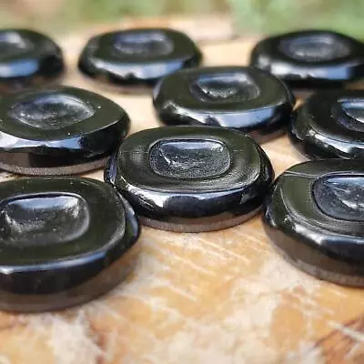 $5.50 • Buy Vintage Glass Cabochons,  Flat Back Cabs With Depressed Center