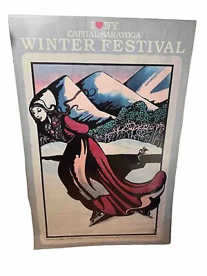 Milton Glaser Poster I Love NY Winter Festival Saratoga 1983-1984 Vintage • $200