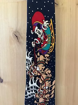 1993 Vintage Hand Made 100% Silk Mickey Mouse Limited Edition Christmas Tie • $14.99