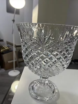 Shanon Godinger Cut Crystal Punch / Trifle Bowl  Pineapple  12  Tall X 10.5  • $75.45