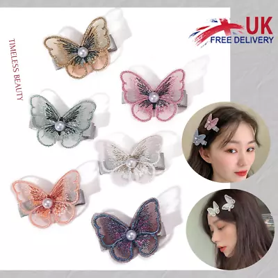 Butterfly Hair Clip Mini Cute Hairpins Baby Girl Women Headwear Accessories UK • £3.29