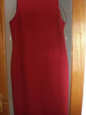 Ladies Hobbs Red 100% Wool Marilyn Anselm Dress 14 • £22