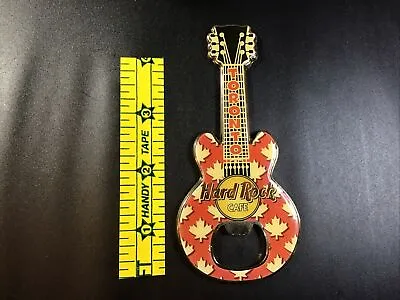 Hard Rock Cafe Toronto Canada - MAPLE LEAF - Guitar Fridge Magnet Bottle Opener  • $49.95