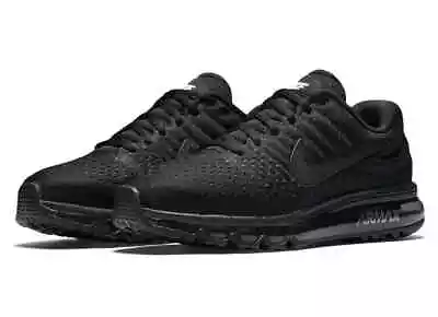 Nike Air Max 2017 Triple Black Mens Size US 6-12 Casual Shoes Sneakers New ✅ • $160