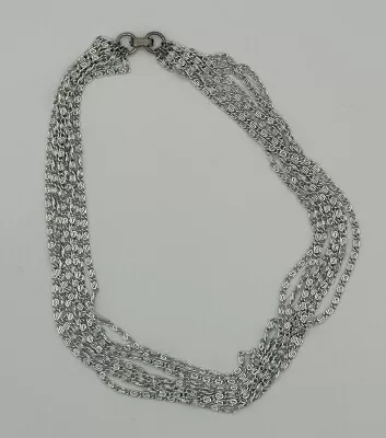 SARAH COVENTRY Women’s Multistrand Silver Tone Choker Necklace Very Nice • $16.09