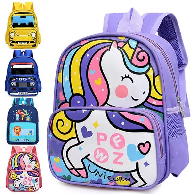 ;Unicorn Car Backpack Kids Boys Girls Toddler Kindergarten Preschool School Bag • $24.29