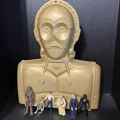 Star Wars C3PO Carrying Case 6 Figures Figurines  Non-Working • $27