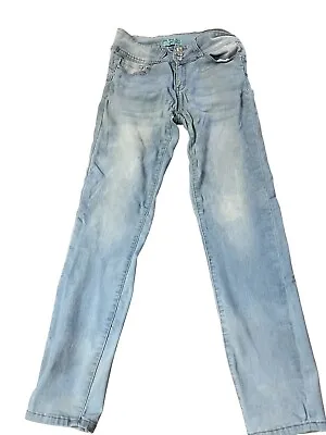 Wax Jeans But I Love You 11 26x29 Mid-Rise Skinny Light Wash Stretch Denim • $13