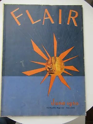 $31.99 • Buy 1950 Vintage Flair Magazine JUNE VOGUE LIKE FASHION & Design MCM BEST PRICE EBAY