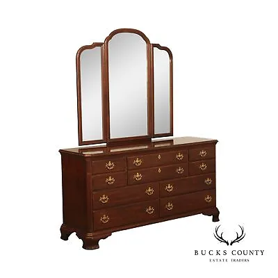 Drexel Heritage Vintage Cherry Dresser With Mirror • $1495