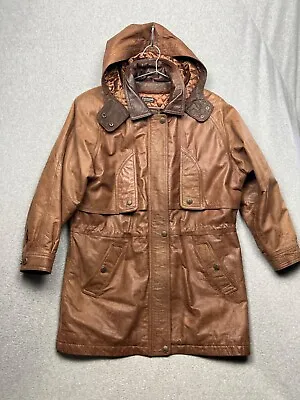 Vtg Wilsons Adventure Bound Heavyweight Leather Coat Men Sz M Aviator Distressed • $148.88