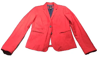 J.Crew  Schoolboy Blazer Womens 2 Cherry Red Two Button Jacket LIned Pockets • $29.87