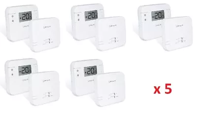 5 X SALUS RT310RF DIGITAL WIRELESS ELECTRONIC ROOM THERMOSTAT RF STAT X 5 NUMBER • £254.95