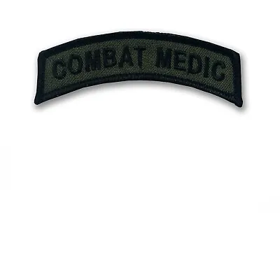 Combat Medic Embroidered Tab / Army Medic  Navy Corpsman Hook & Loop BACKED - OD • $7