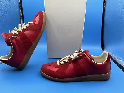 MAISON MARGIELA RED GAT GERMAN ARMY TRAINER REPLICA SNEAKERS. Mod. S38WS0129. • $300