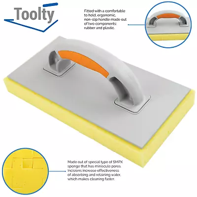 £6.99 • Buy Segmented Sponge Float 280x140x40mm Segmented Cut Absorbent Tile Grout