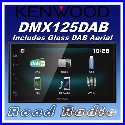 Kenwood DMX125DAB 6.8  Touchscreen Bluetooth Car Stereo DAB Inc DAB Aerial • £249.99