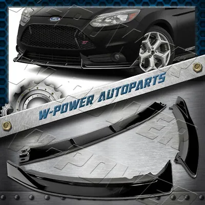 Painted Black For 2012-2014 Ford Focus ST MK3 GT-Style Front Bumper Spoiler Lip • $99.39