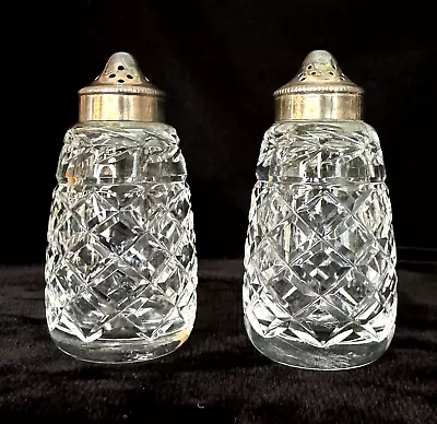 Waterford Crystal Salt & Pepper Shakers  Glandore  Made In Irelnd Vintage • $19.90