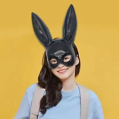 Women's Masquerade Rabbit Mask Face Cover Adult Dress Costume Bunny Mask For • £5.83