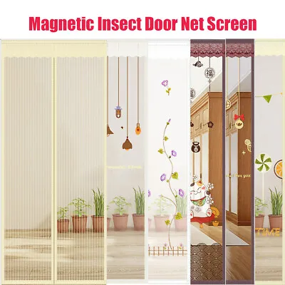 Magnetic Insect Door Net Screen Mesh Guard With Free Sticker And Studs New Style • $7.99