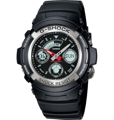 Casio G-Shock Neobrite Analogue/Digital Mens Black Watch AW590-1A AW-590-1ADR • $131.88