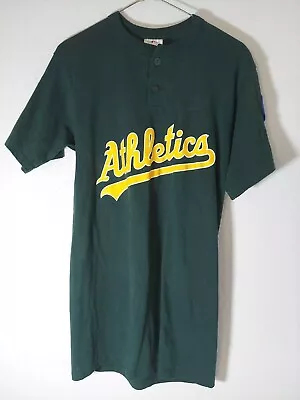 MLB Oakland A's ATHLETICS MAJESTIC 2-Button Jersey Shirt Men Sz Medium #7 • $19.99