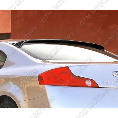 For 03-07 Infiniti G35 Coupe Real Carbon Fiber Rear Roof Window Visor Spoiler • $142.99