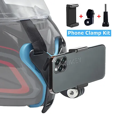 Helmet Chin Strap Mount Holder For Motorcycle GoPro Hero Action Camera Phone • £7.59