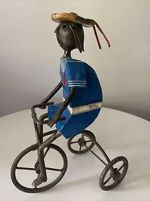 Manuel Felguerez Boy On Tricycle Metal Sculpture • $185