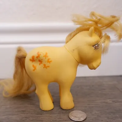 Vintage G1 My Little Pony MLP Butterscotch Hasbro 1982 Yellow Orange Butterflies • $12.75