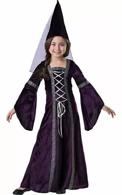 Dress-Up-America Medieval Princess Costume - Renaissance Dress & Hat For Girls • $35.99