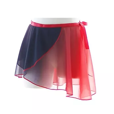 Gradient-Ballet Wrap Skirt For Women Chiffon Wrap Skirt Girls Tutu Dance Skirt • $21.81