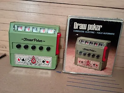 Vintage Draw Poker Waco Toy Japan 1971 Mini Slot Machine Cordless  • $32