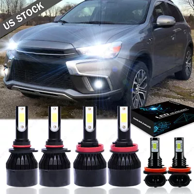 For MITSUBISHI Outlander Sport LED Headlight Bulbs Kit High-Low Beam Fog Light • $32.19