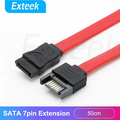$6.39 • Buy SATA 7 Pin Hard Disk Data Cord Male To Female Extension Cable 3Gbps 50CM 0.5M
