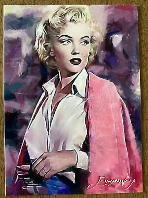 Marilyn Monroe #42 Art Card Limited Numbered Xx/50 Edward Vela Signed 2018 • $9